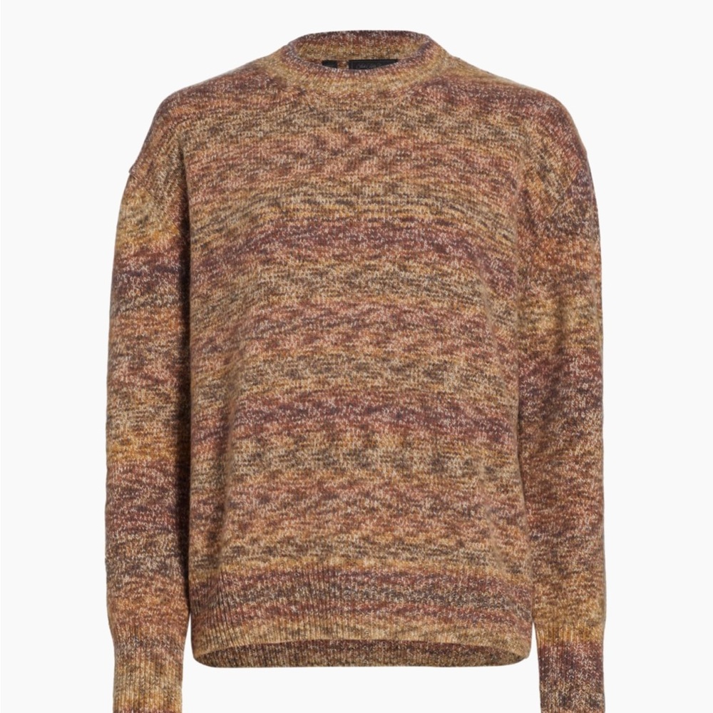 Saks Fifth Avenue Yarn-Dyed Wool Pullover Women SIZE M